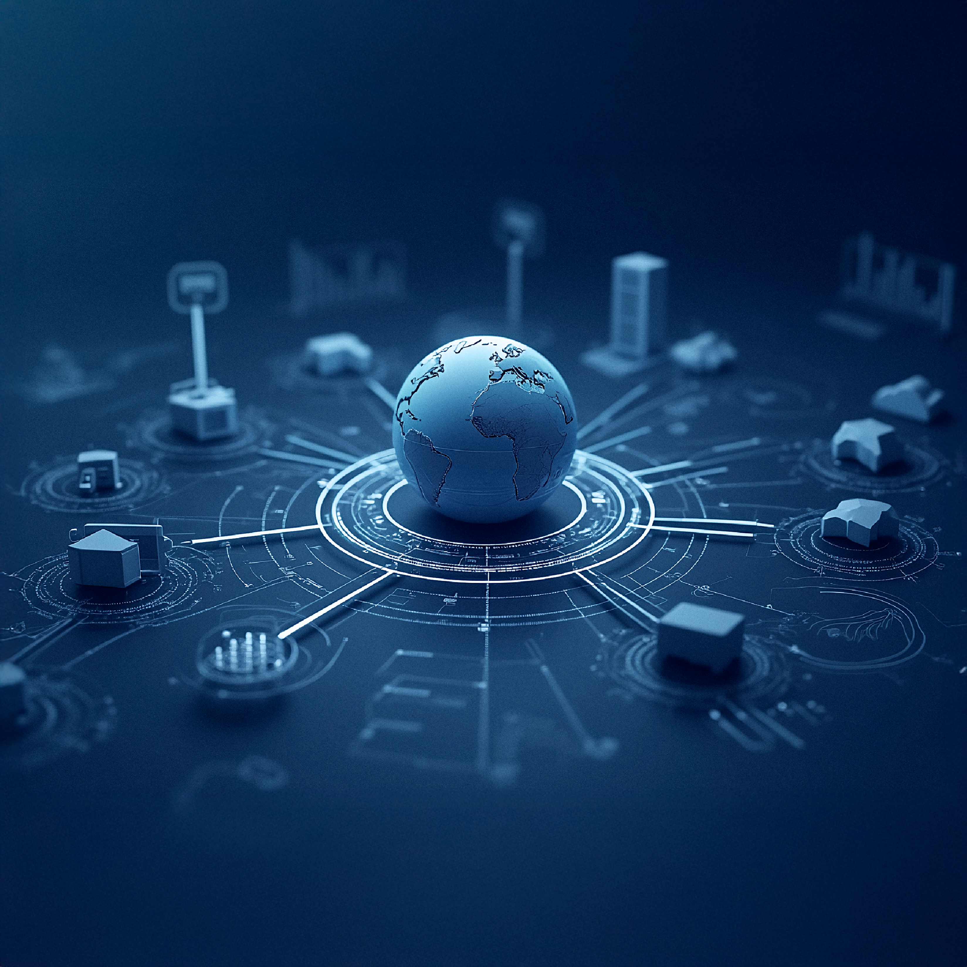 Graphic denoting world of Internet technologies